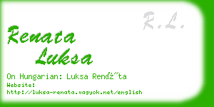 renata luksa business card